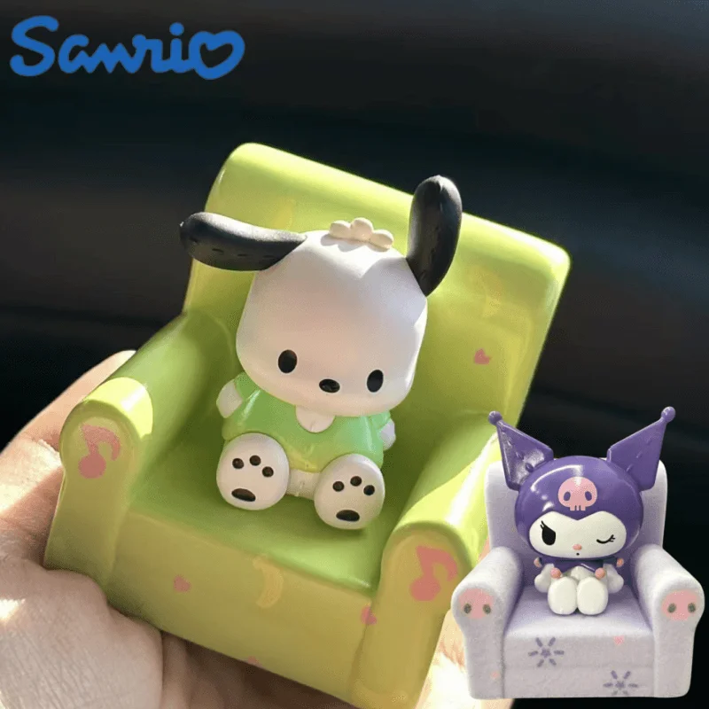 

Sanrio Kawaii Blind Box Sitting Doll Series Cinnamoroll Kuromi Mymelody Hellokitty Mysterious Surprise Box Figure Model Kid Gift