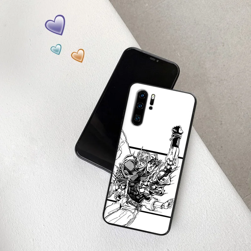 Черный мягкий чехол для телефона Huawei P40 P30 P20 Lite P_Smart Z JOJO's Joseph Joestar Moto G30 G31 One Fusion Edge