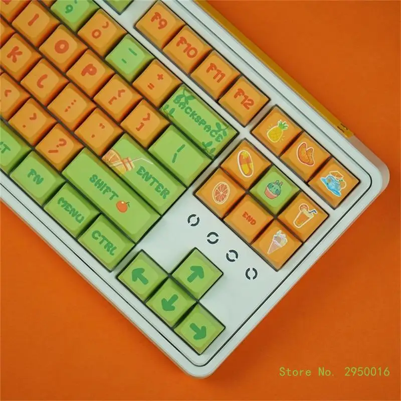 

Keycaps 124 PBT Heat Sublimation XDA Orange Theme Keycaps for Gaming Mechanical Keyboards XDA Keycaps Long-Term Use