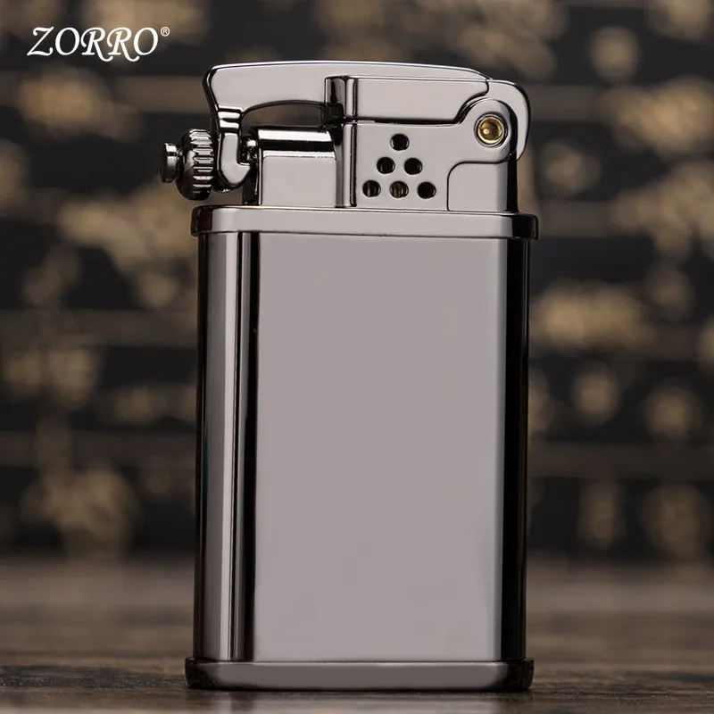 

Zorro's New 602 Kerosene Lighter Side Press Automatic Bounce Ignition Metal Brass Smoking Accessories Men Gift