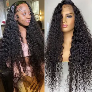 13x4 Hd Loose Deep Wave Frontal Wig Full Lace Human Hair Wigs For Black Women 30 34 Inch Wet And Wav in India