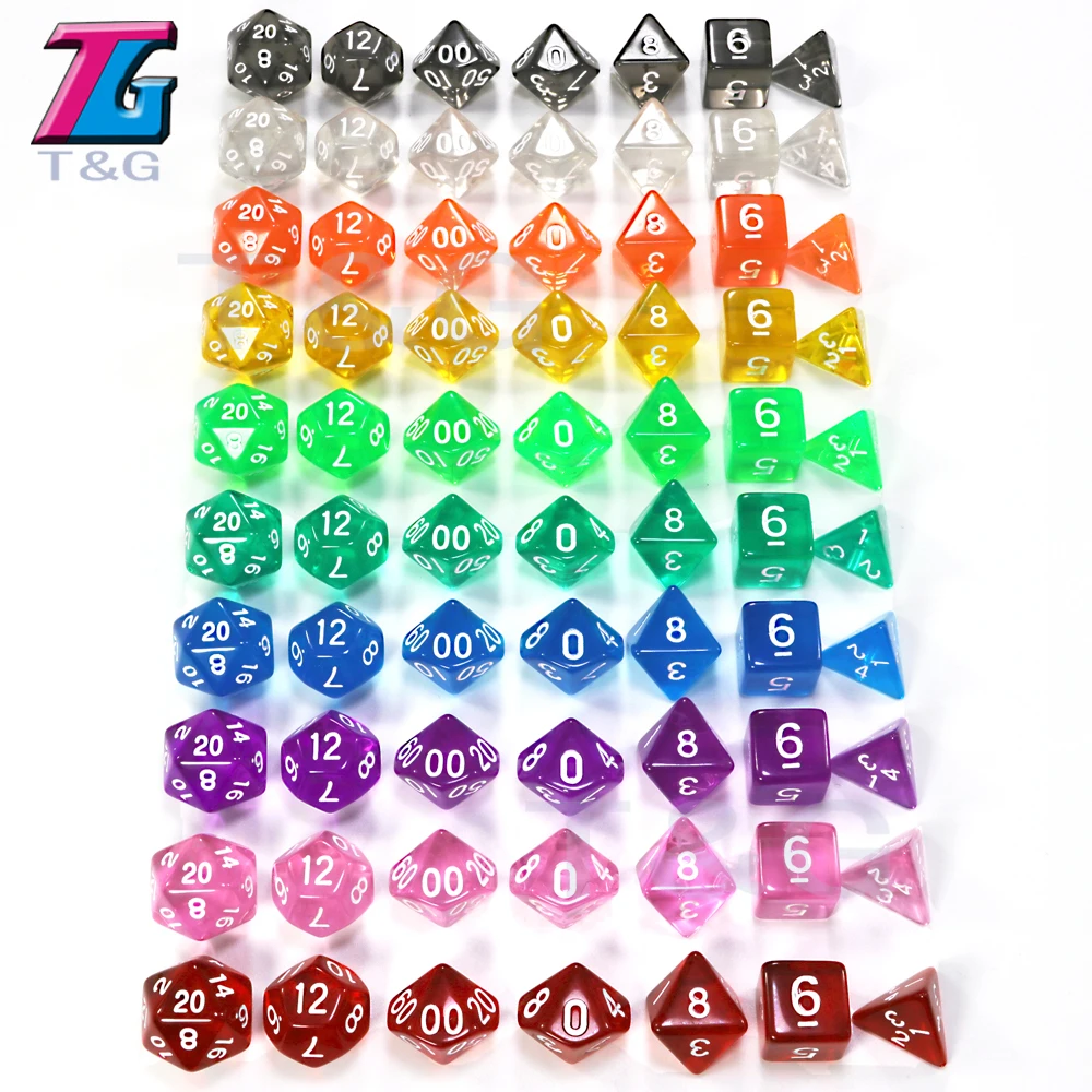 S Dice With Marble Effect &transparent D4-d20 Pop For Dnd Board