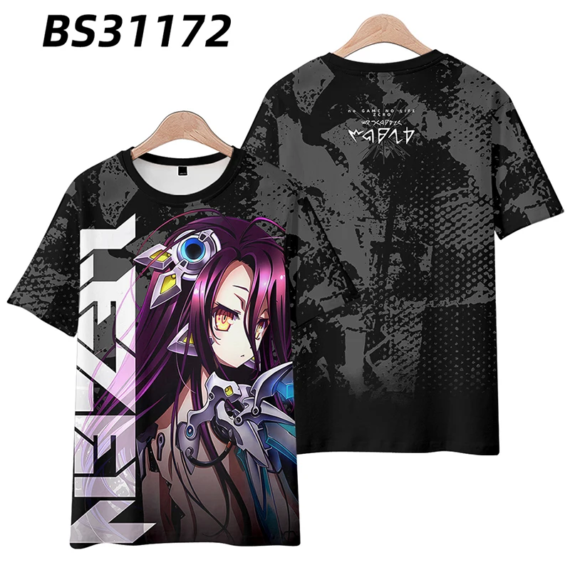 Аниме No Game Life Shuvi Dola Футболка с 3D принтом для женщин и мужчин Летняя забавная