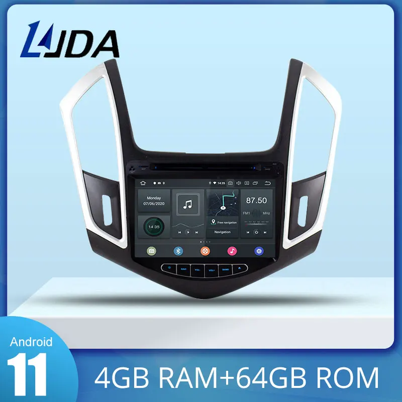 

Автомобильный DVD-плеер LJDA Android 11 для Chevrolet Cruze 2014, 2015, мультимедийный Автомагнитола 2 Din, автомагнитола с GPS-навигацией, Wi-Fi, 4 Гб + 64 ГБ