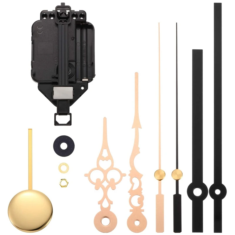 

Uclio Quartz Pendulum Clock Movement DIY Movement Kit With 2 Pairs Hands Pendulum,DIY Mechanism Pendulum Movements Replace