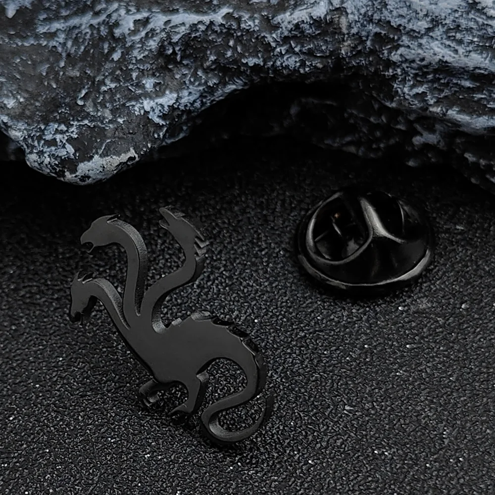 Брошь с тремя головами дракона круговое кольцо брошь драконом для матери модная