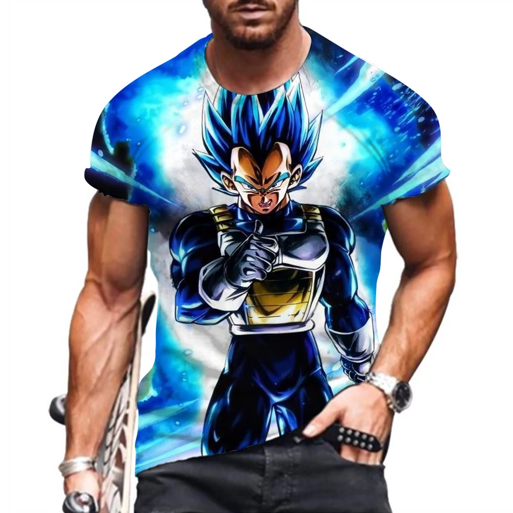 

The New Dragon Ball Z High Quality T-shirt Men Trendy Tie Dye Oversized Goku Anime Tshirt Summer Clothes Short Sleeve Crew Neck