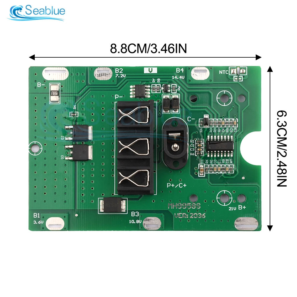

5S 21V 20A Lithium Battery Protection Board Lithium Wrench Electric Protection Board Circuit BMS Module for Tools Drill Motor