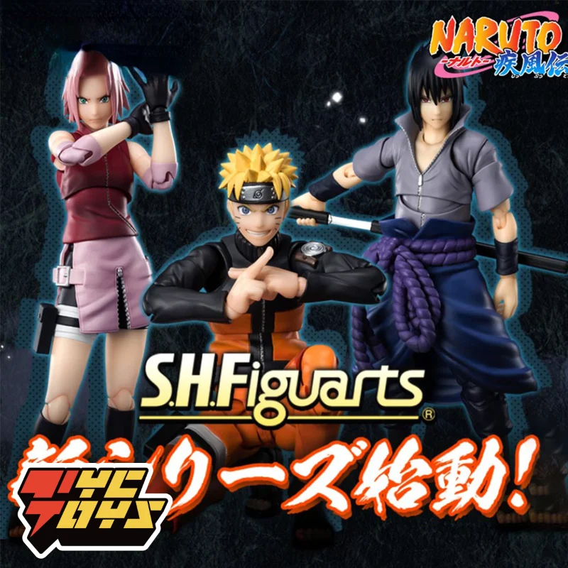

TYCTOYS Bandai SHF Naruto: Shippūden Uzumaki Naruto Uchiha Sasuke Haruno Sakura Joints Movable Character Models Toys Gifts