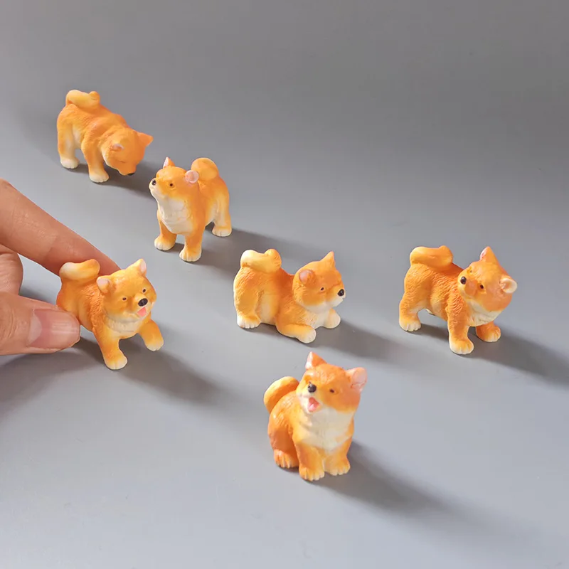 6 шт. 2024 популярная милая фигурка собаки Шиба-ину сделай сам пейзаж домашний