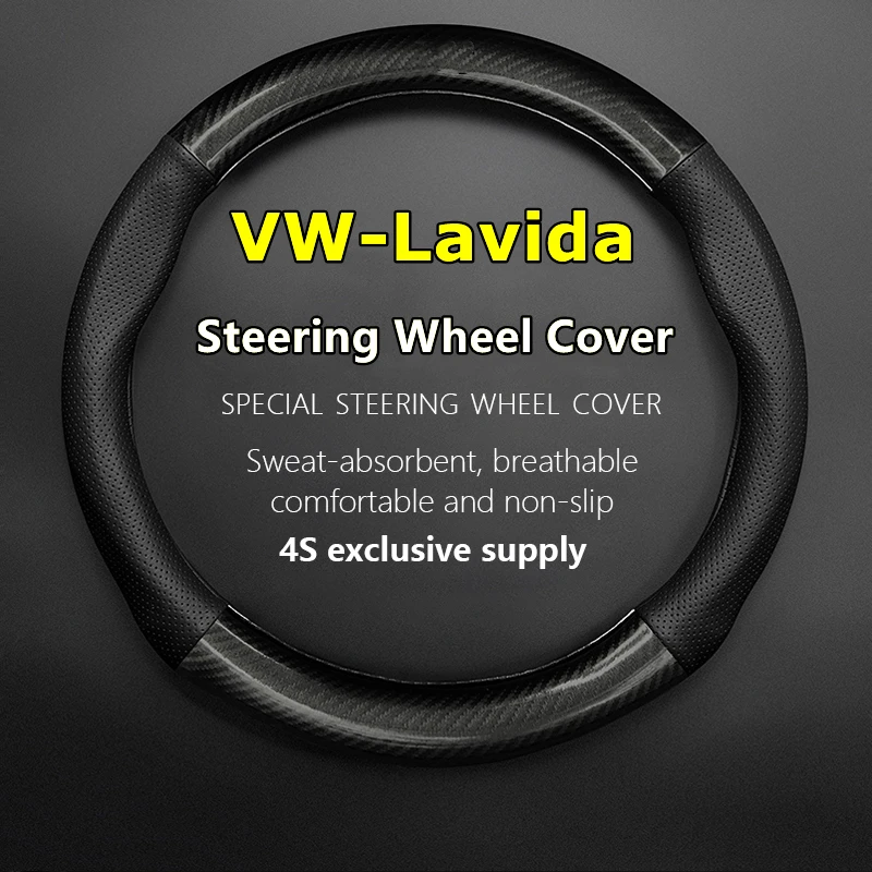 

Fiber Leather For VW Volkswagen Lavida Steering Wheel Cover Leather 1.5 XR 200TSI 280TSI 300TSI DSG 2018 2019 2021 2022 2023
