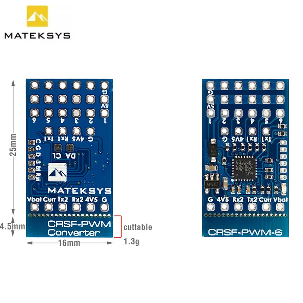 Конвертер MATEK CRSF в PWM CRSF-PWM-6 CRSF-PWM-C для TBS Crossfire Nano RX SE запчасти самостоятельной