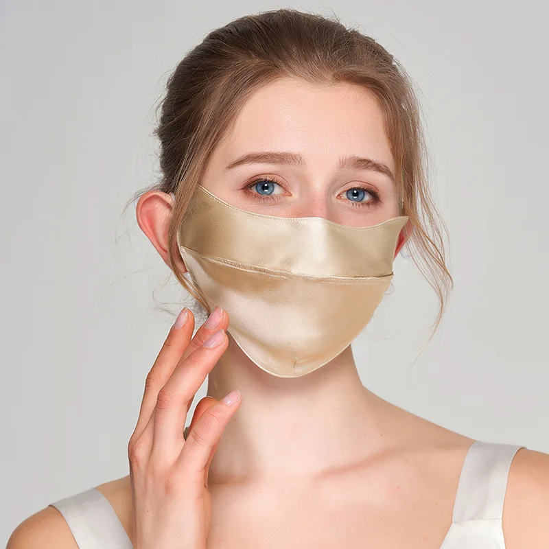 Birdtree 100% шелк тутового шелкопряда маска от солнца для мужчин и женщин двухслойная