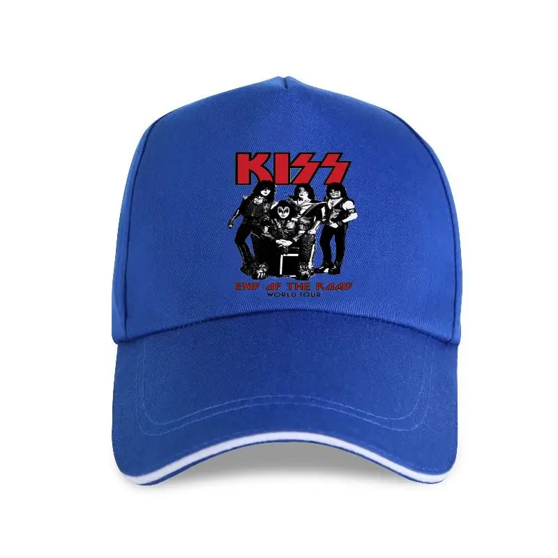 

Новинка, кепка 2021, Мужская бейсболка Kiss Band Rock End of The Road World Tour 2021, белая бейсболка