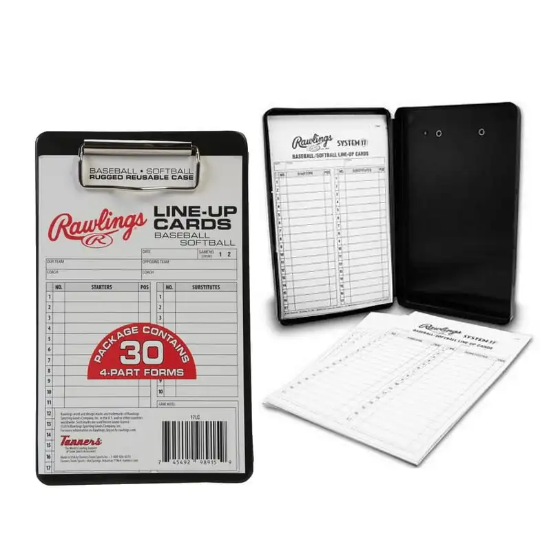

Baseball Softball Line-up Card Case 30 4-part System