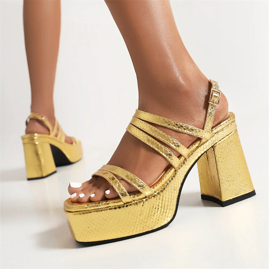 

Женские босоножки на платформе и высоком каблуке, с открытым носком