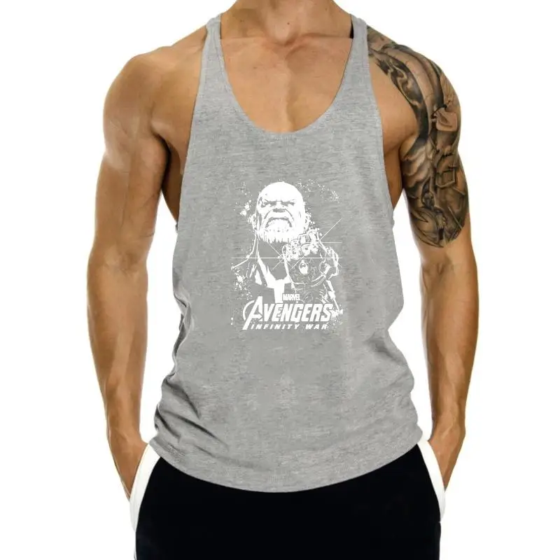 

Ultimate Thanos tank top men Men Cool sleeveless Summer tank top men Black White tank top men Avenge War Fashion Tops Trendy Col