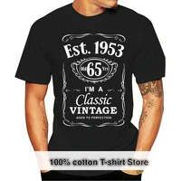 2019 new cool tee shirt mens 65th birthday t shirt est 1953 vintage man sixty fifth 65 years gift
