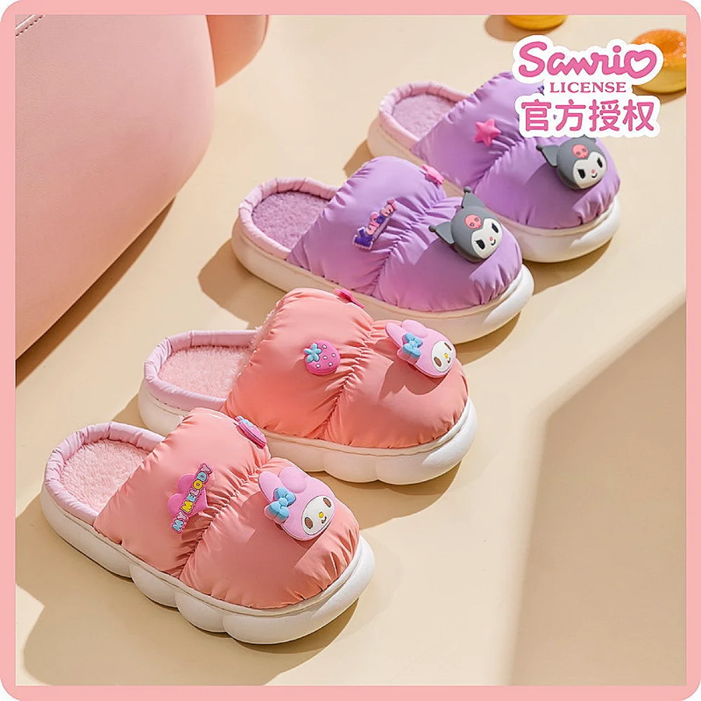 

Sanrio Cotton Slippers My Melody Hellokitty Kuromi Indoor Home, Autumn and Winter Parent-Child Slippers