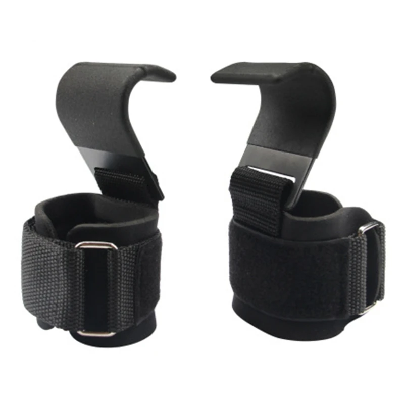 

1 Pair Weight Lifting Grip Hooks Workout Heavy Duty Pull-ups Power Padded Lifting-Hook Hand-Bar Fitness Wrist Straps