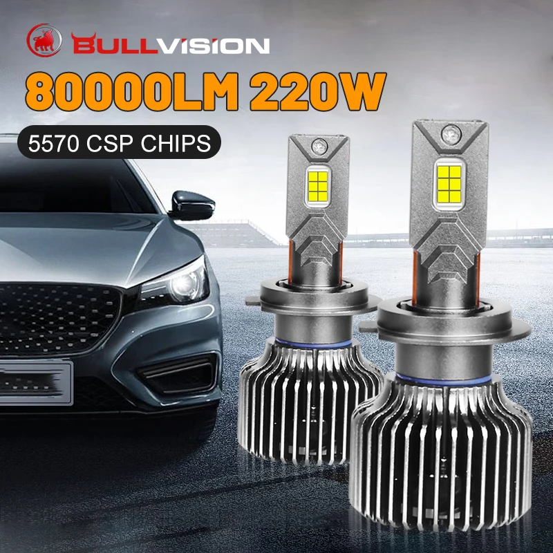 

80000LM K5C H7 H4 LED Headlight Canbus No Erorr 220W LED H1 H11 H8 9012 HIR2 9005 HB3 9006 HB4 5570 CSP Chip 6000K Auto Fog Bulb