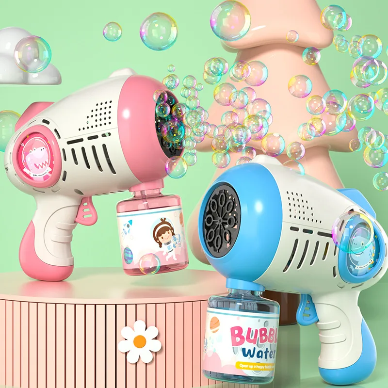 

Child Summer Bubble Gun Cartoon Dinosaur Soap Automatic Bubbles Machine Kids Kawaii Outdoor Toy Gift