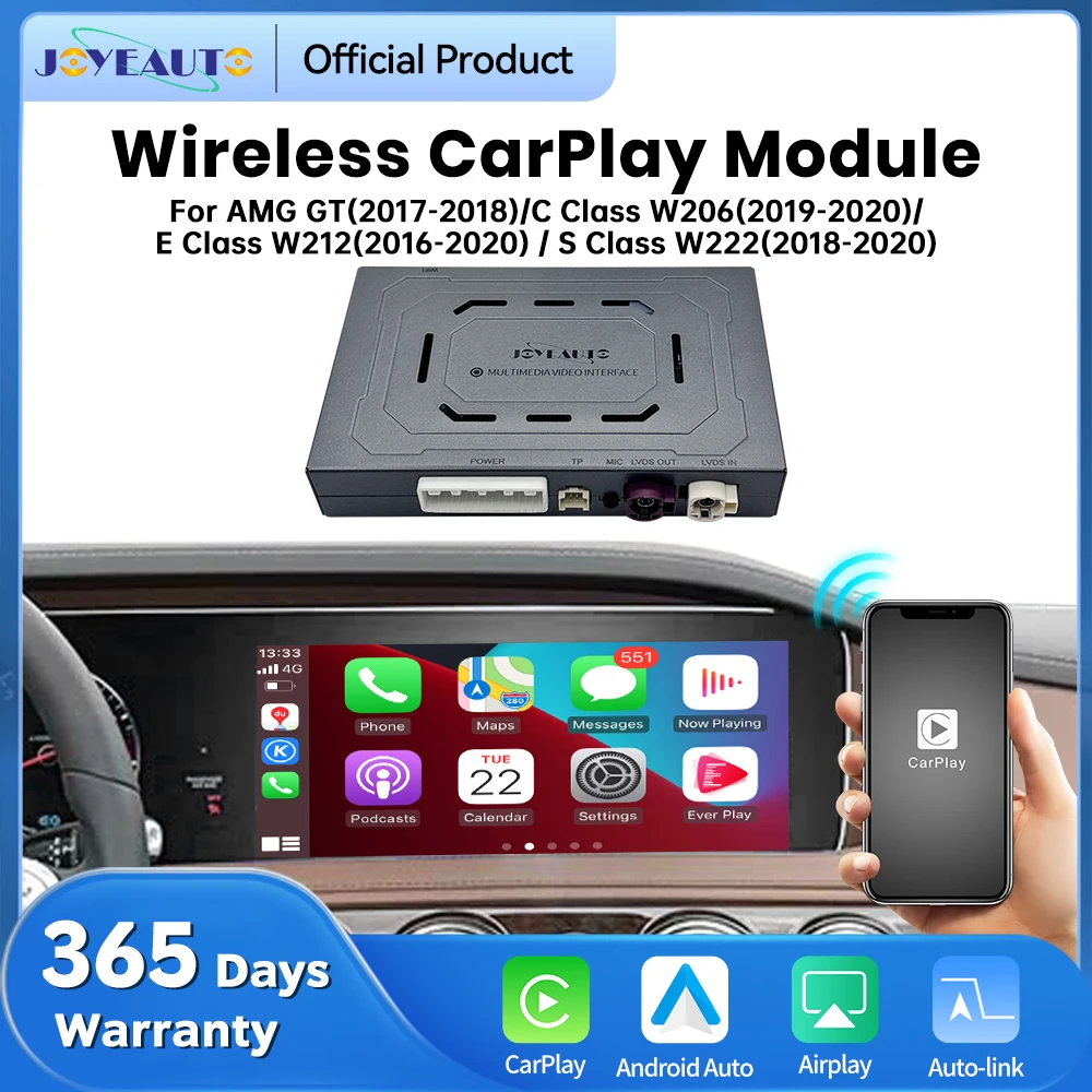 Фото Беспроводной модуль JoyeAuto CarPlay Android Auto для Mercedes-Benz 2016-2020 AMG GT/C-класса W206/E-класса W212/S-класса W222 с поддержкой Airplay №1