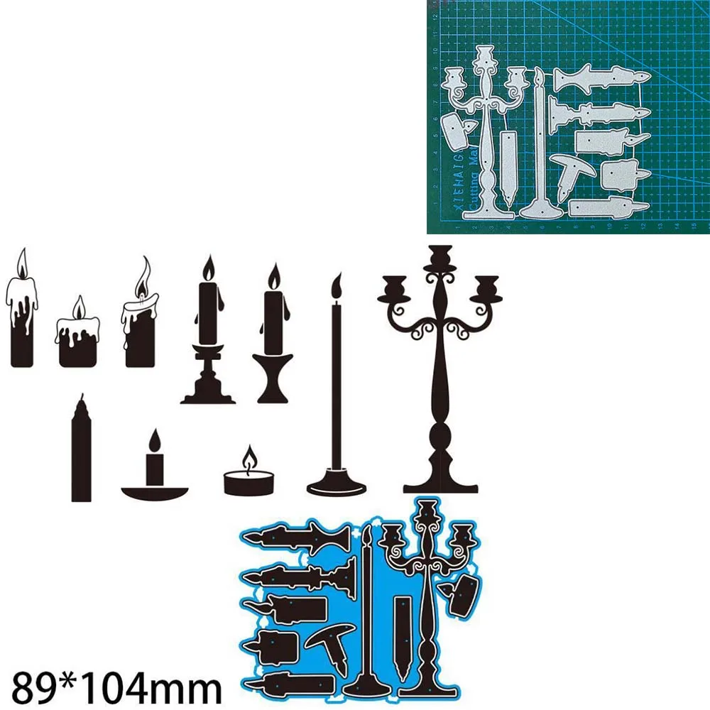 

2023 New Candle Candlestick Metal Cutting Dies For DIY Making Greeting Card Scrapbooking Blade Punch Stencils