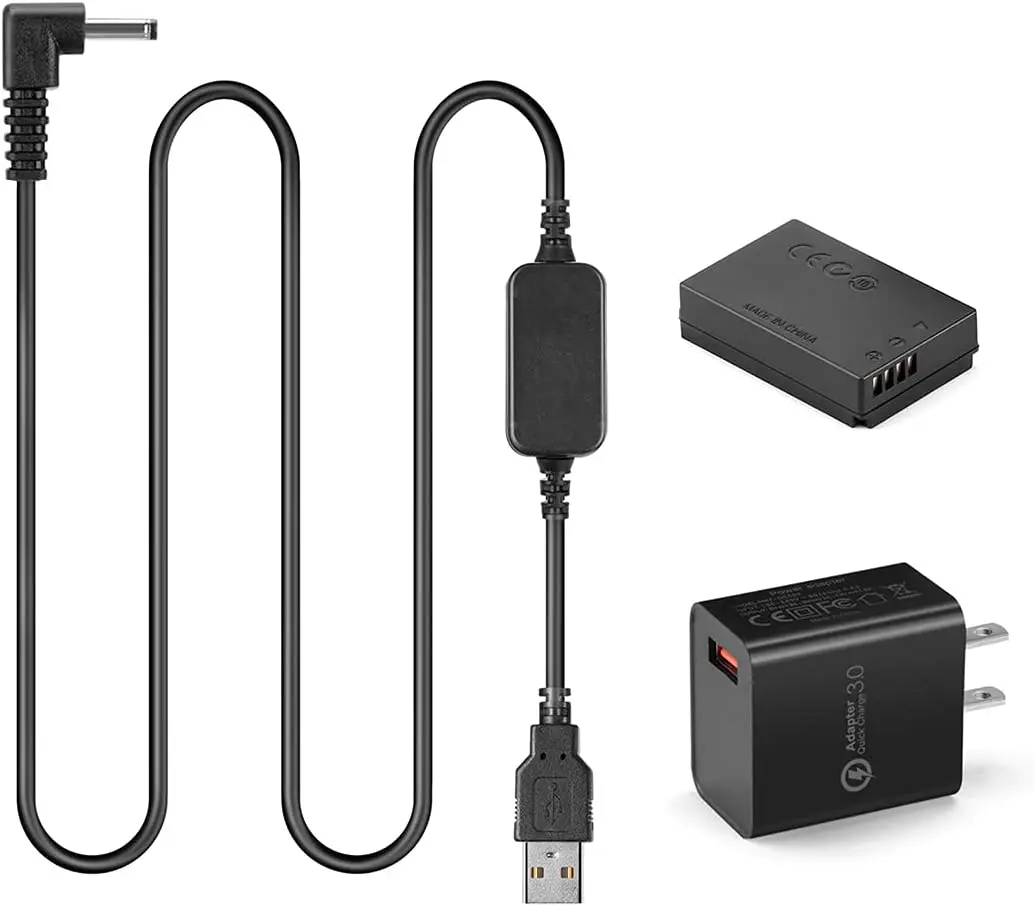 

USB-кабель для привода ACK-E12, источник питания + фотоэлемент питания с резьбой по постоянному току, тройной адаптер постоянного тока 5 В, 3 А, комплект USB-адаптеров для Canon M2, M10