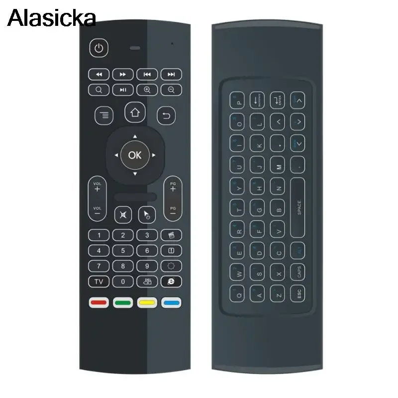 Фото MX3 Air Mouse с подсветкой, умный голосовой пульт дистанционного управления, 2,4G, радиочастотная беспроводная клавиатура для Android TV Box X96 Mini H96 MAX №1