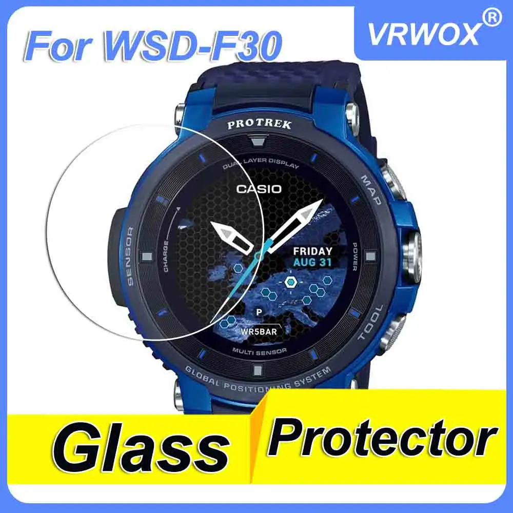 

3Pcs 9H 2.5D Tempered Glass For Casio PROTREK WSD-F10 WSD-F20 WSD-F21 WSD-F30 GWF-1000 Watch Scratch Resistant Screen Protector