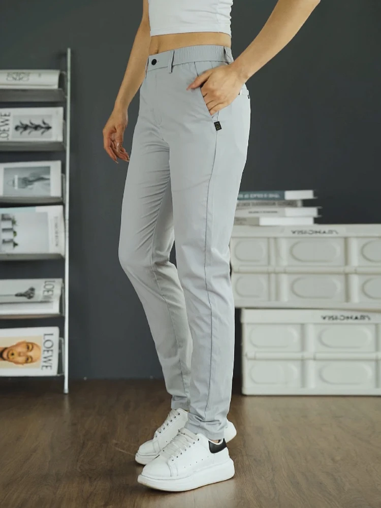 Брюки мужские однотонные прямые брендовые деловые костюмные приталенные с