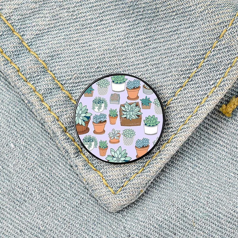 

Succulent Love Pin Custom cute Brooches Shirt Lapel teacher tote Bag backpacks Badge Cartoon gift brooches pins for women