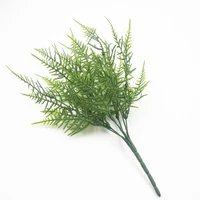 2pcs 7 branch home decoration fern simulation plant potted green plant plastic false grass 35 mesh persian grass asparagus