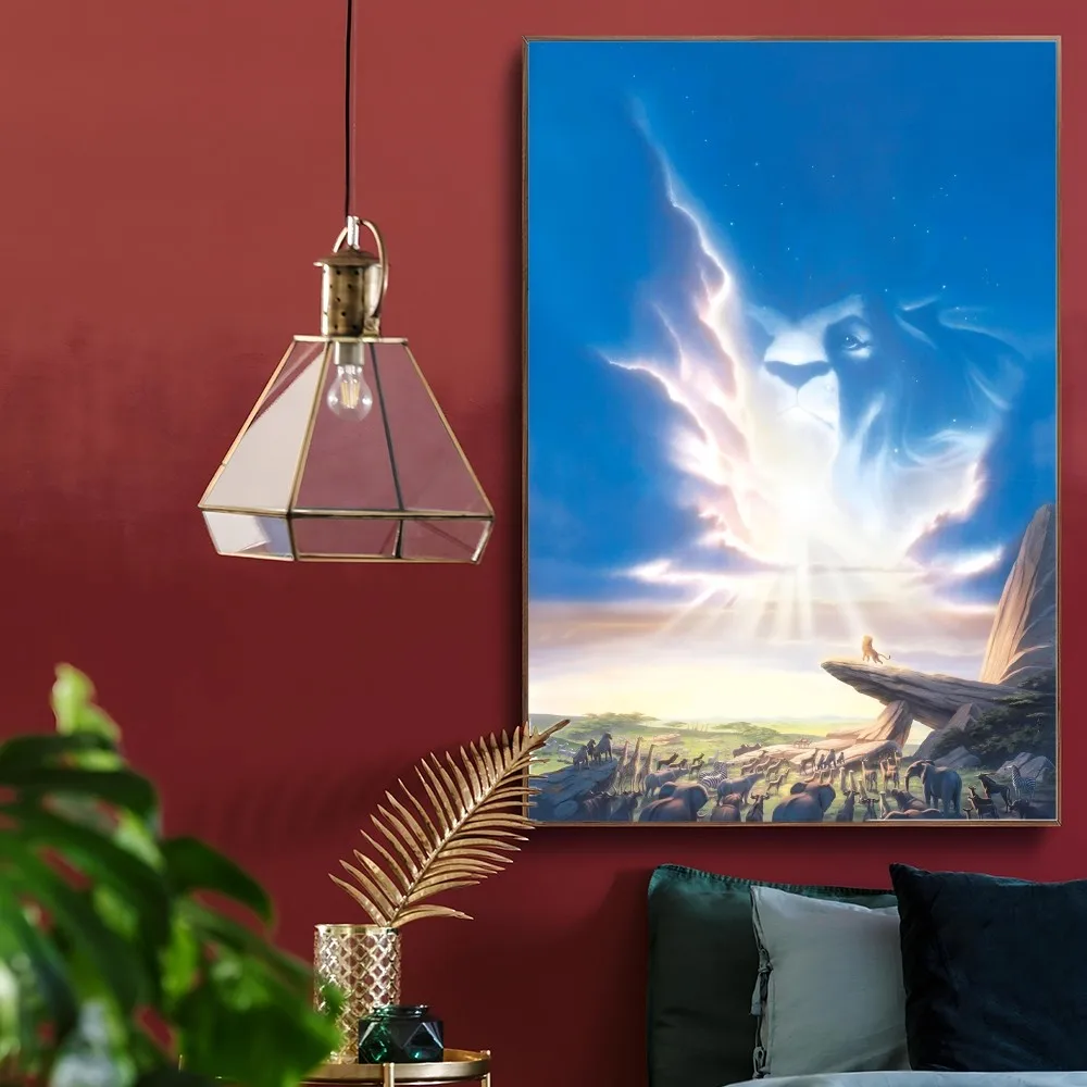 Современный стиль Дисней Король Лев Анимационный постер HD Печать для дома