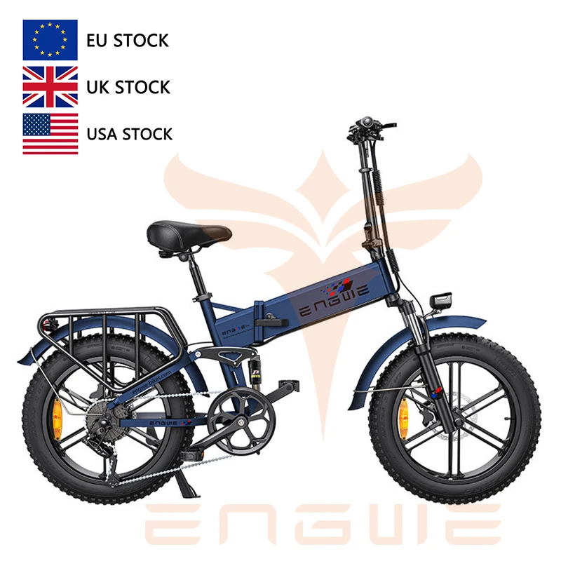 

US EU warehouse ENGINE PRO Fat Ebike Full Suspension Folding E Bike Electric Bike Bicycle City Fat Tire Mountain Bike