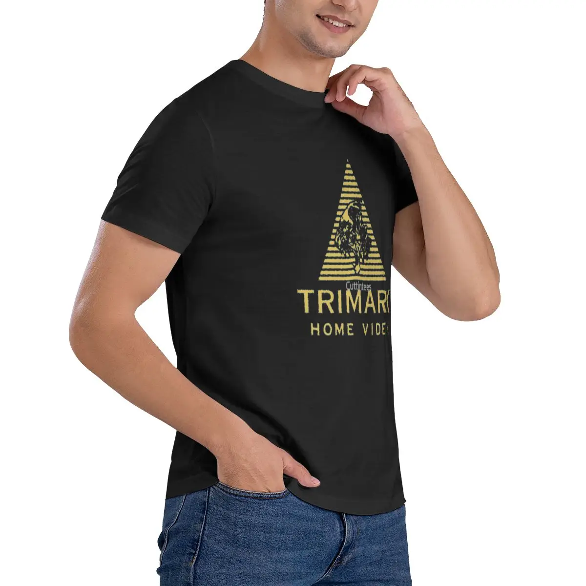Мужская футболка Funny Trimark Home Video Топы с принтом свободные и облегающие женские