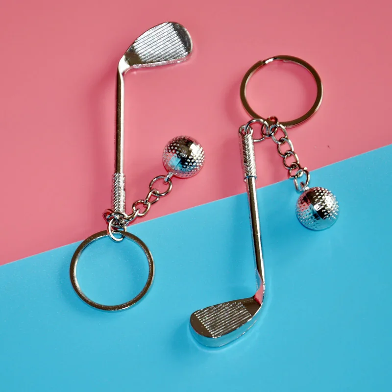 

New 20Pcs Golf Keychain Golf Ball Key Chain Pendant Alloy Car Key Chain Hanging Accessories