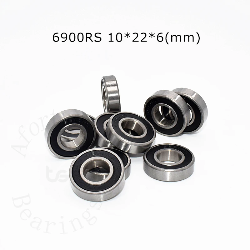 

6900RS Подшипник 10 шт. 10*22*6 (мм) хромированная сталь, резина, герметичные высокоскоростные детали механического оборудования