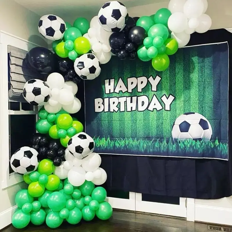 

113Pcs Football Balloon Garland Arch Kits Green Latex Helium Ballons Farther's Day Globos Baby Birthday Party Decorations Adult