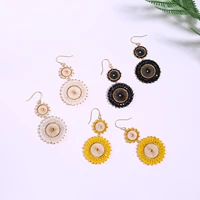 new boho handmade seed beads earrings for women vintage big dangle drop earrings fashion oorbellen miyuki jewellry