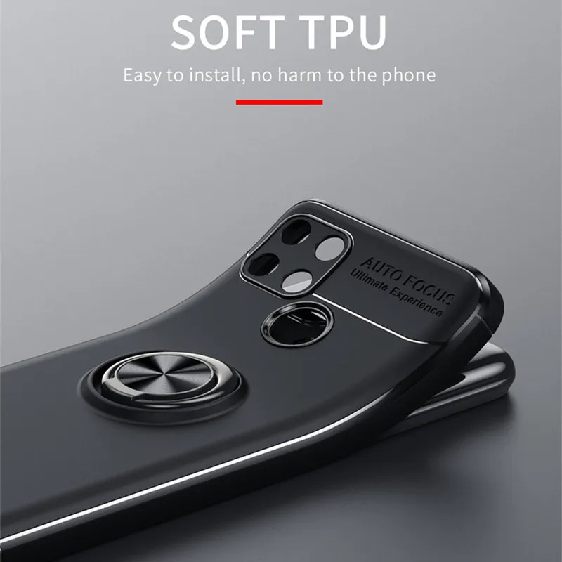 For Realme C21Y Case Cover For OPPO Realme C21Y Capas Soft Ring Magnetic Holder For Cover Realme GT Neo 2 GT 2 C25Y C21Y Fundas