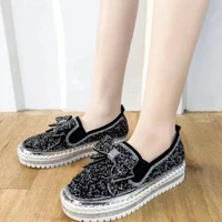 new women shoes round toe leather flats shoe loafers platform shoes designer shoes women luxury bling ladies shoes and sandals