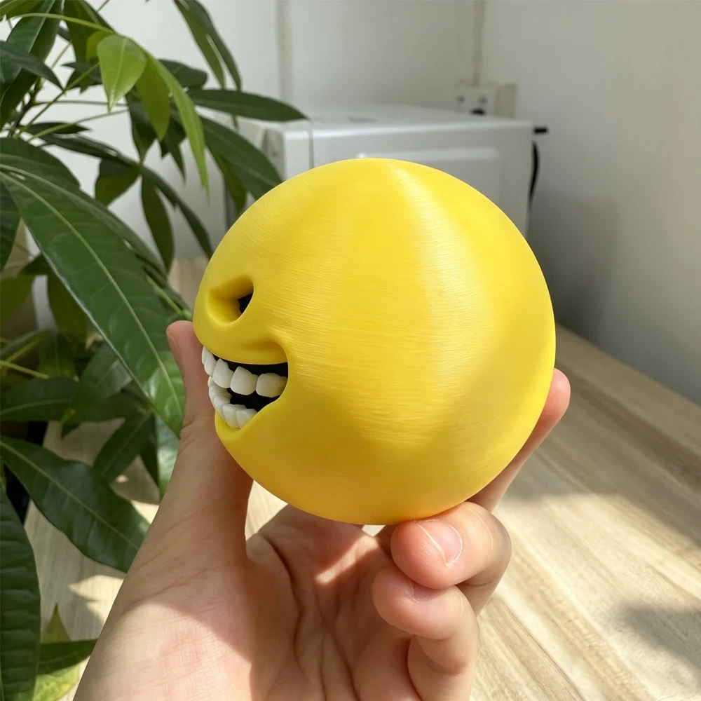 Зловещая 3D-фигурка Evil Verity Smiley Ball: Жуткий Желтый Смайлик-Ужас, Необычный Декор для Рабочего Стола, Игрушка Ручной Работы (art.: 3920dcb472dc3) - 3920dcb472dc3