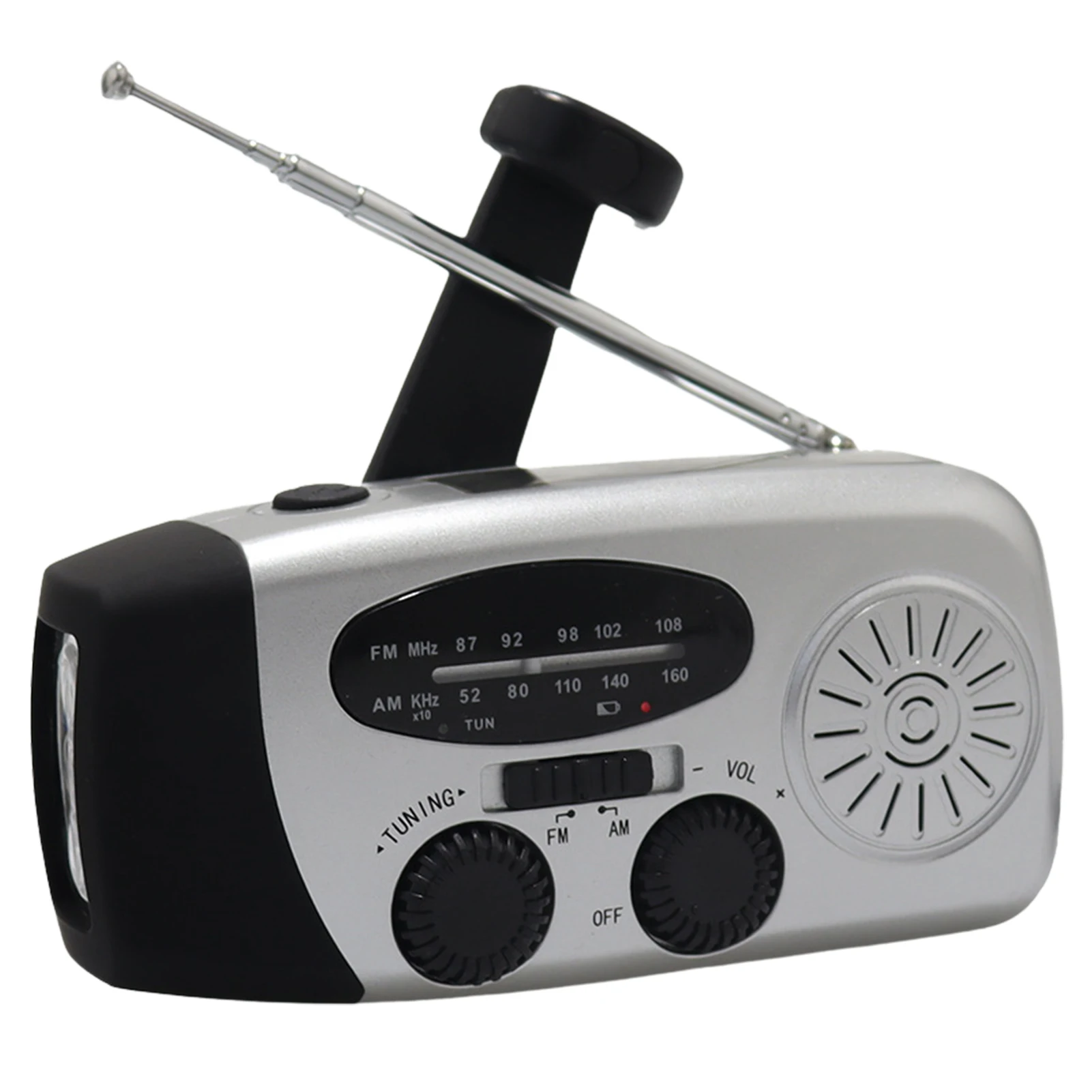

Emergency Radio Solar Hand Crank Multi-functional Weather Radio Flashlight 1200mAh Power Bank 1200mAh Power Bank USB