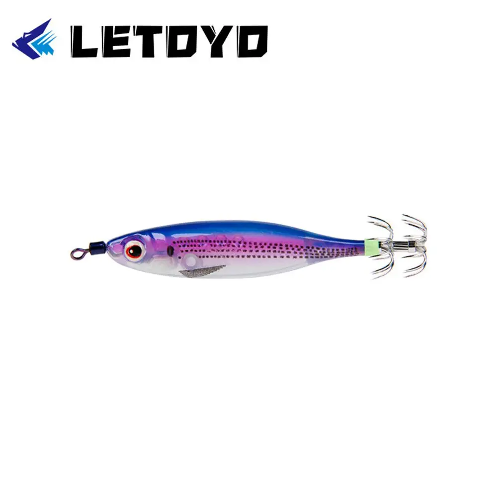 

New Lifelike Lead Sinker Luminous Squid Hook Octopus Bait Fishing Tackle Wood Shrimp Lures