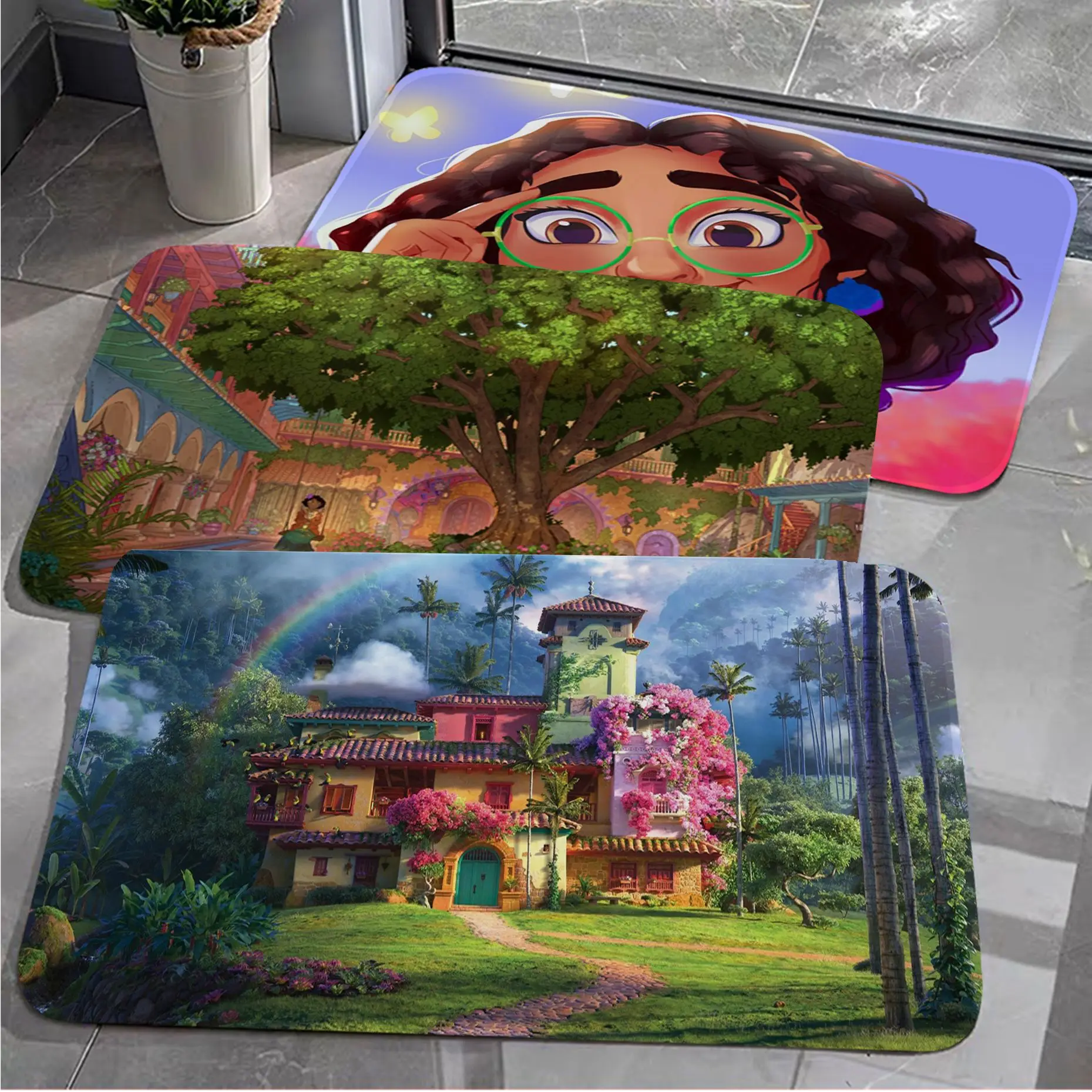

Disney ENCANTO Bath Mat Nordic Style Bedroom Living Room Doormat Home Balcony Anti-Slip Bedside Mats