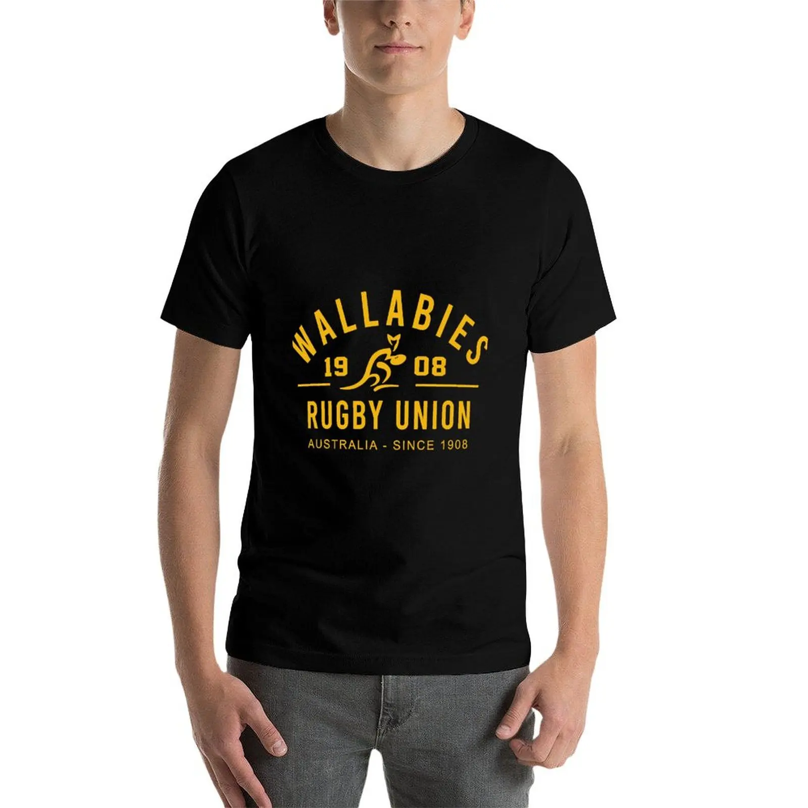 Фото Футболка He Wallabies Logo Rugby RISE, рождественская повседневная футболка с короткими рукавами №4
