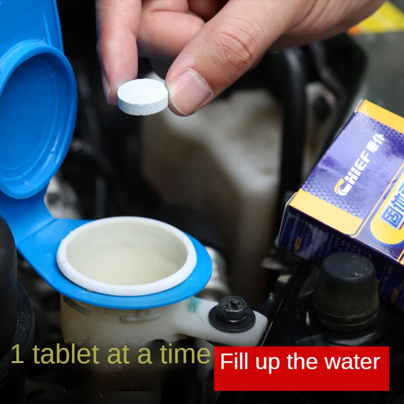 

5 Pieces Solid Concentrated Glass Cleaning Agent Effervescent Tablets Car Windshield Glass Cleaner CHIEF Car Accessories