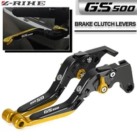 motorcycle accessories aluminum adjustable foldable extendable brake clutch levers for suzuki gs500 gs 500 1989 2008 2007 2006